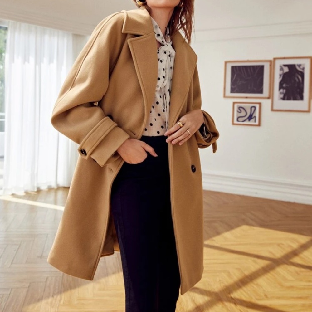 Camel peacoat